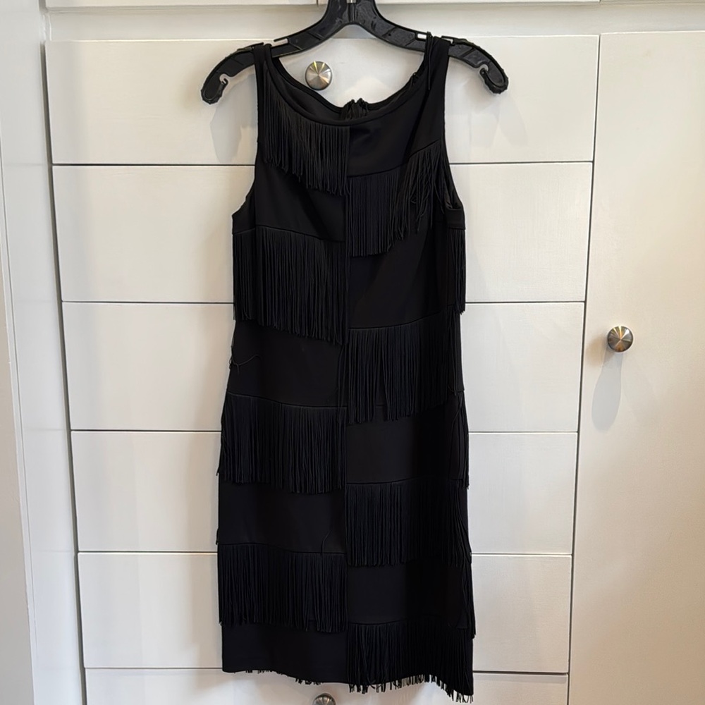 Elegant Black Fringe Dress